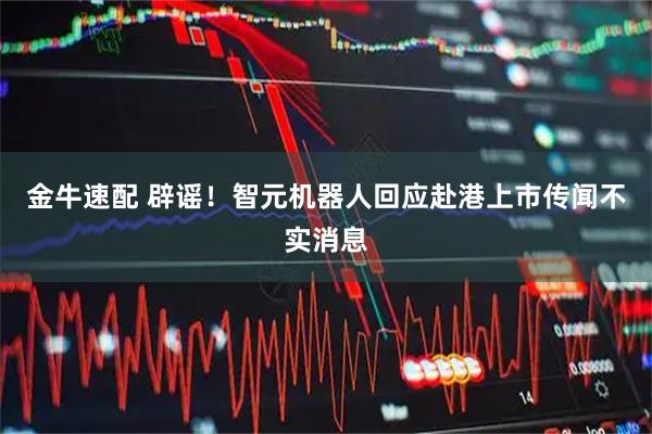 金牛速配 辟谣！智元机器人回应赴港上市传闻不实消息